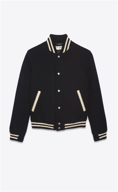 ysl teddy jacket men|saint laurent suede jacket.